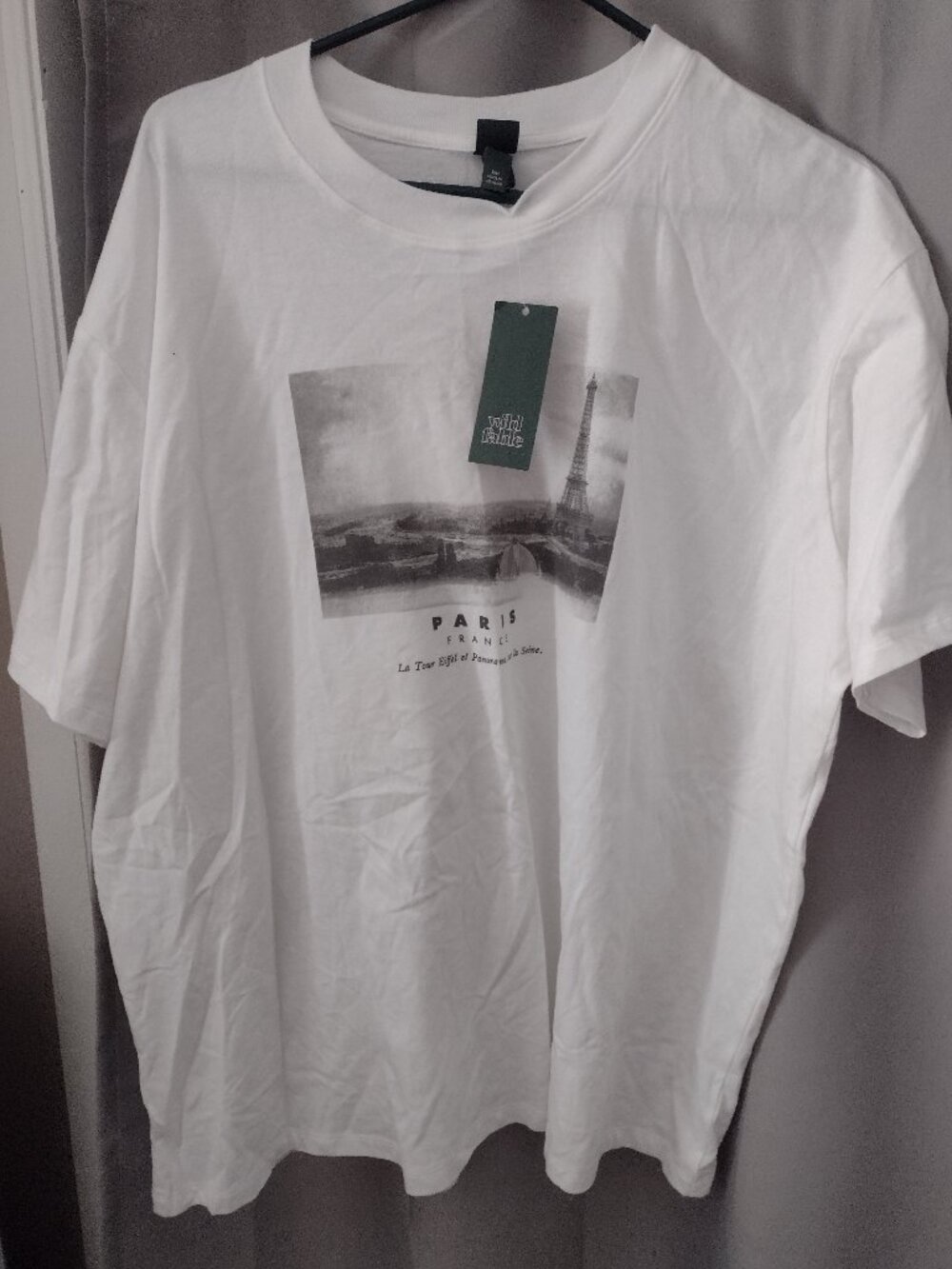 Wild Fable Paris France white T-shirt size XXL new with tags